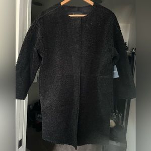 Lucky Brand teddy bear coat, Black, size S